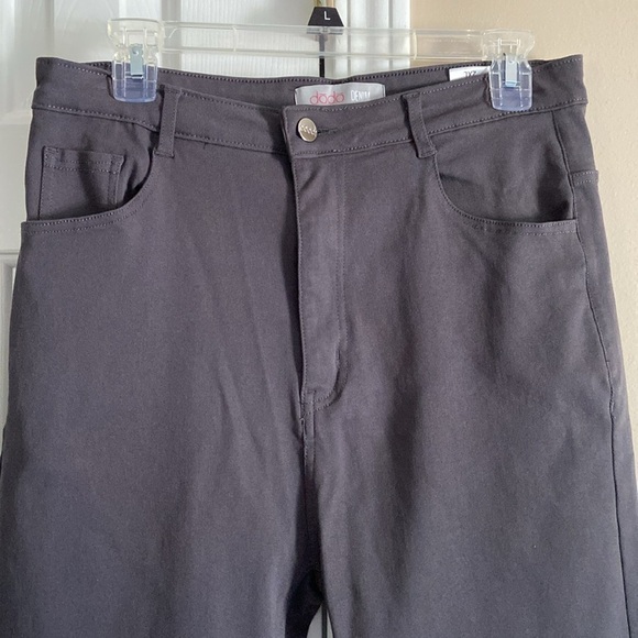 Dodo Denim Dark Gray Skinny Jeans Pants Leggings Plus Size Cotton Blend - Picture 2 of 7